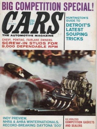 CARS 1964 JULY - SCREW IN STUDS FOR CHEVY/PONTIAC/FAIRLANE, GASKETS & SEALERS